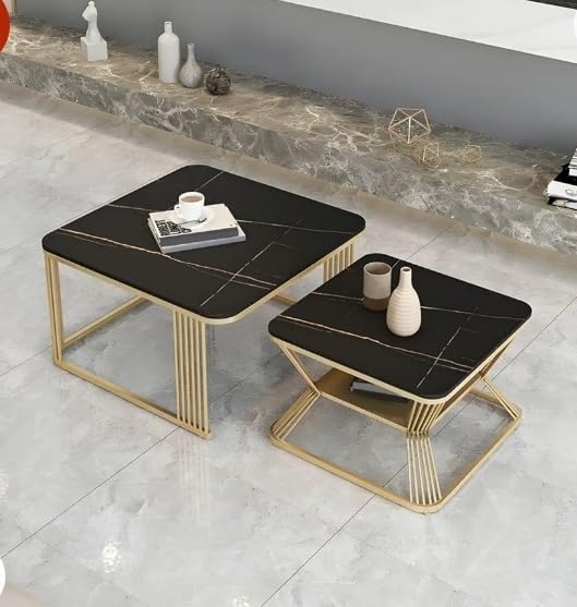 Chic and Functional Metal Square Nesting Tables Set of 2 3
